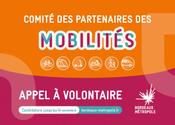 Affiche comité des partenaires mobilités. Appel à volontaires