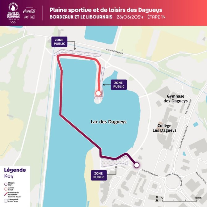 Plan du passage sur la plaine sportive des Dagueys