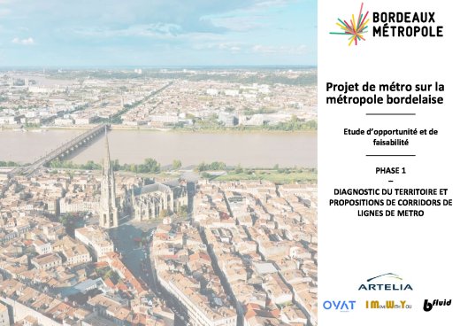 Projet de métro sur la métropole bordelaise - Phase 1