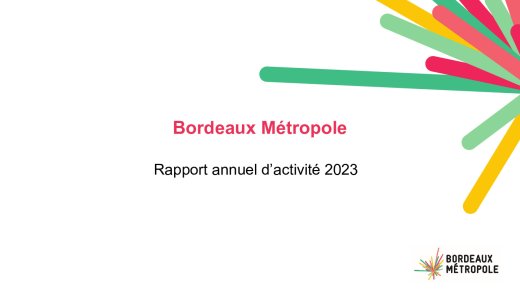 Rapport d'activité annuel 2023 Bordeaux Métropole